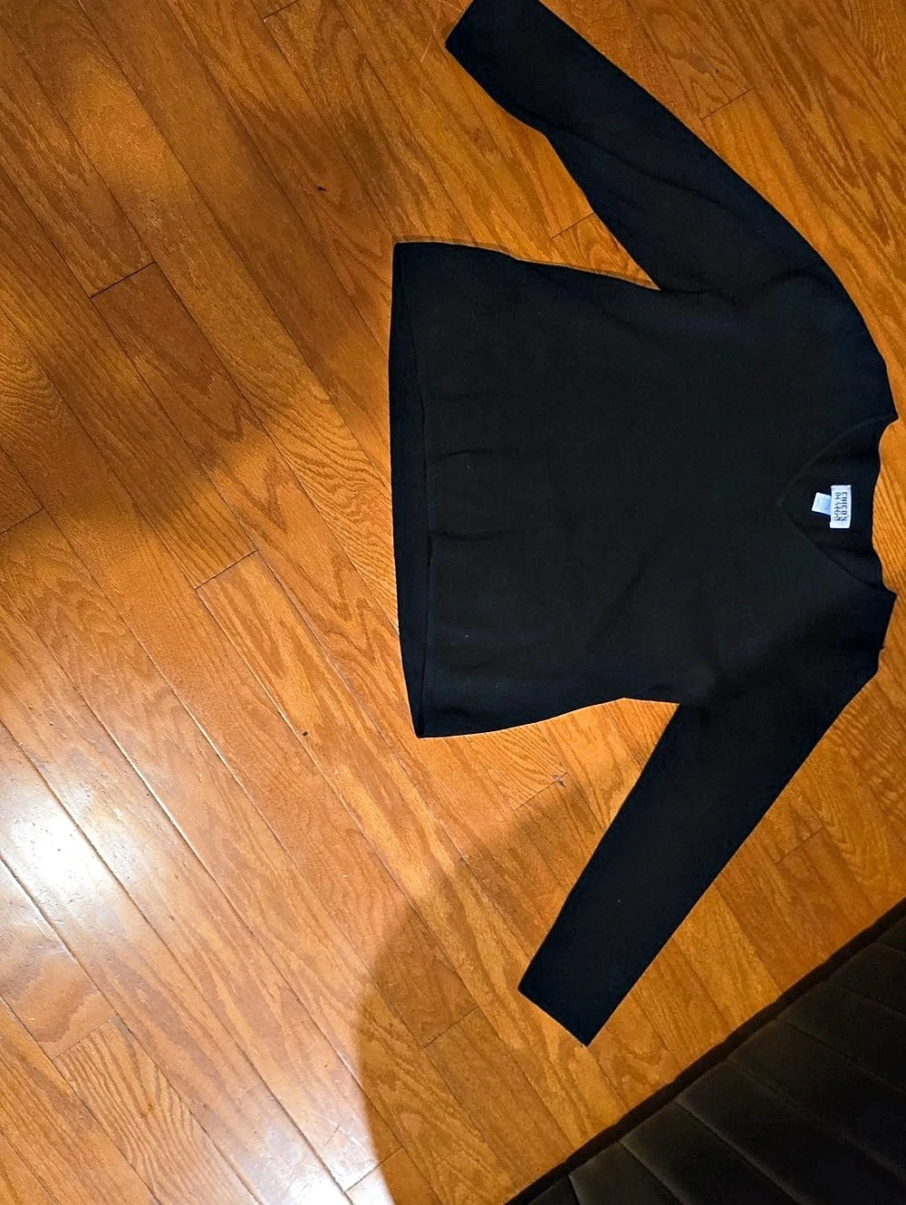 Chico's Design Black Long Sleeve Top Size 3 Like New